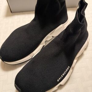 Balenciaga Speed Knit Trainer, black and white, SZ 11, NEW